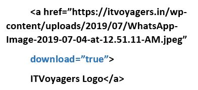 download attribute in anchor tag