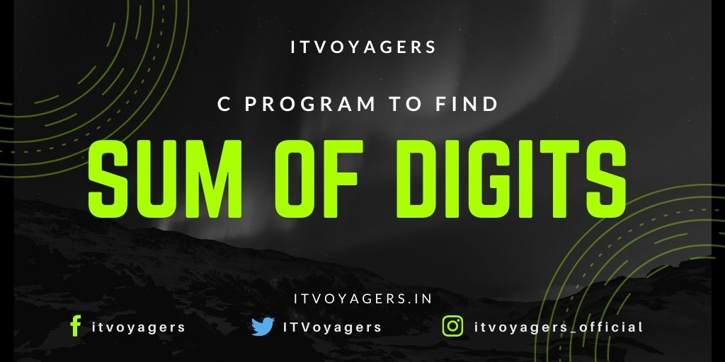 find sum of all digits in c-itvoyagers