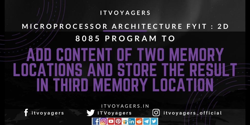 Add content of two memory locations - itvoyagers