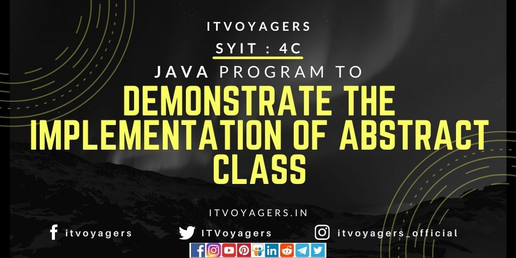 abstract class in Java itvoyagers