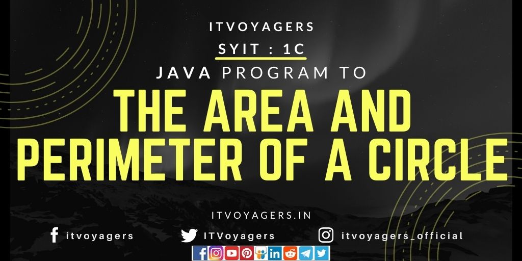 area and perimeter of a circle in java itvoyagers