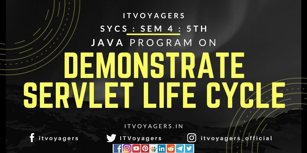 Java application to demonstrate servlet life cycle itvoyagers