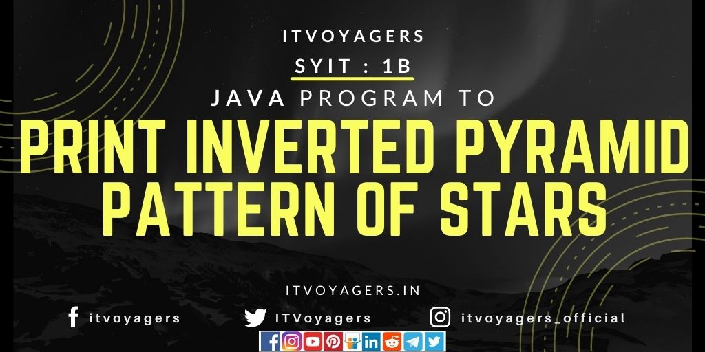 Java program print inverted pyramid itvoyagers
