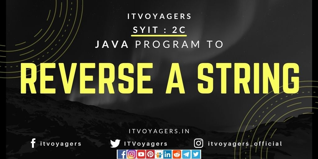 Java program to reverse a string itvoyagers