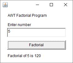 awt factorial program itvoyagers