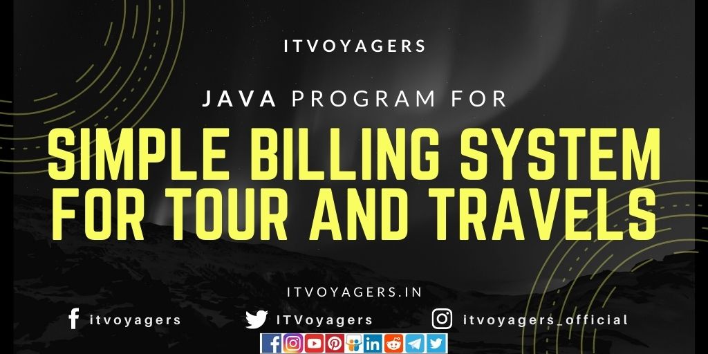 program for billing system of tour and travels itvoyagers