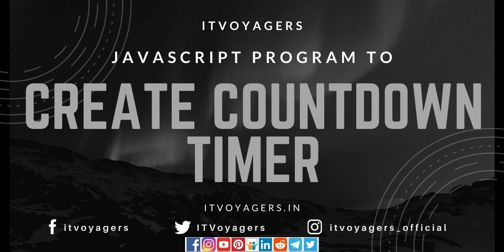 create countdown timer in javaScript